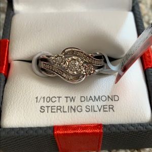 Sterling Silver Diamond Ring
